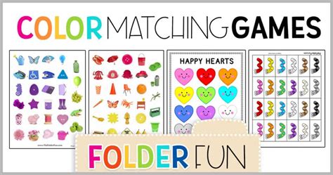 The goal is to tap and clear as many tiles off the board as you can. Preschool Color Matching Games - File Folder Fun