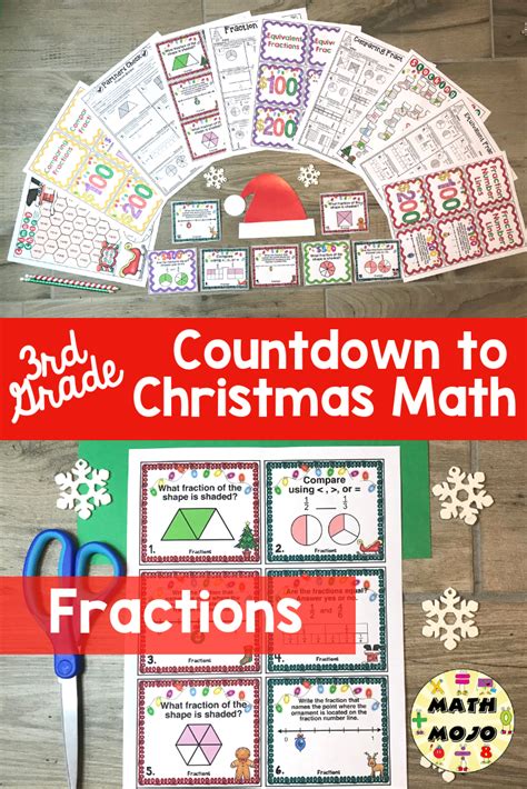 3rd Grade Christmas Math Christmas Math Math Fraction Activities