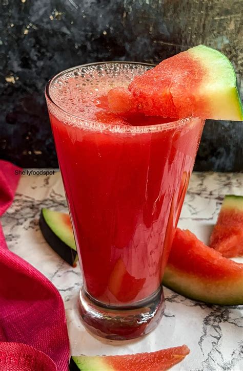 How To Make Watermelon Juice With Blender And Seeds Shellyfoodspot
