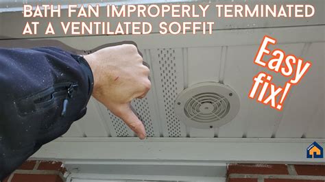 Ways To Fix Bath Fan At Ventilated Soffits Youtube