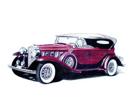 Vintage Automobile Drawings - Home