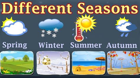 Weather Different Seasons Learn About Autumn Winter Spring Summer
