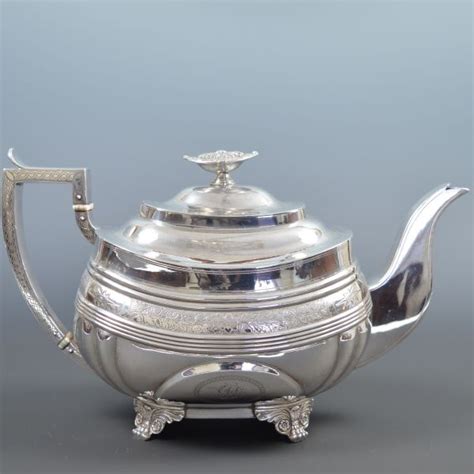 Antique Outstanding Large Georgian Silver Teapot