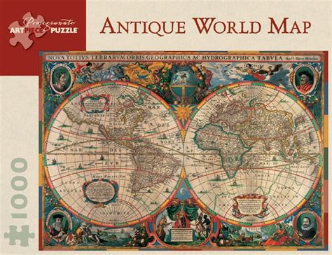 World map puzzle wooden montessori educational kids toys eco children baby birthday gift learning game weltkarte carte du monde toddlers. Antique World Map 1,000-piece Jigsaw Puzzle