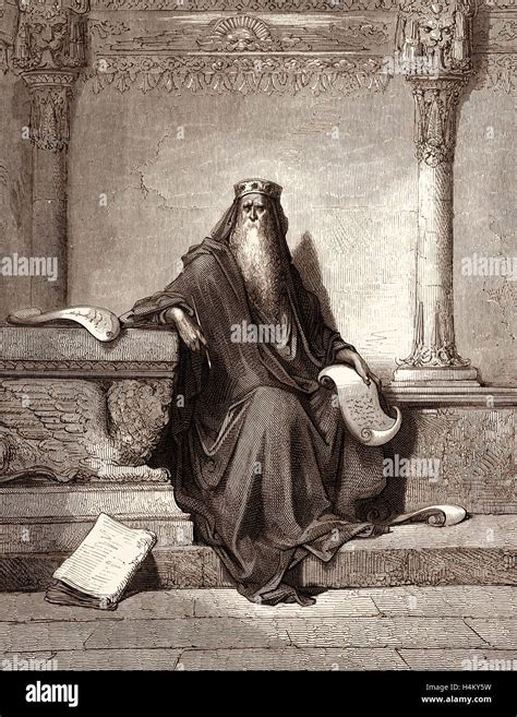 Solomon By Gustave Doré 1832 1883 French Engraving For The Bible