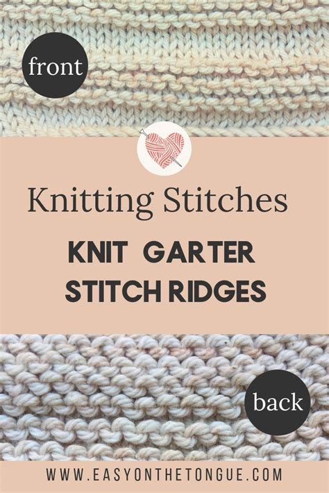 Knitting Stitches - How to Knit Garter Stitch Ridges