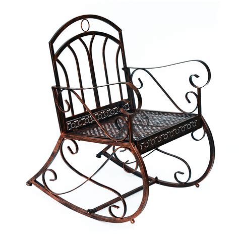 Get the best deals on rocking chairs. Outsunny Metal 1 Seater Garden Outdoor Rocking Chair ...