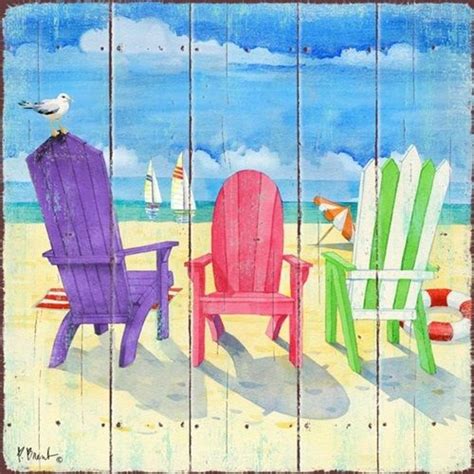 Beach Chairs I Canvas Prints Beach Chairs Beach Art