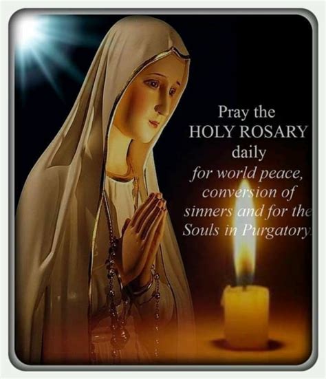 Holy Rosary Blessed Virgin Mary World Peace Catholic Pray