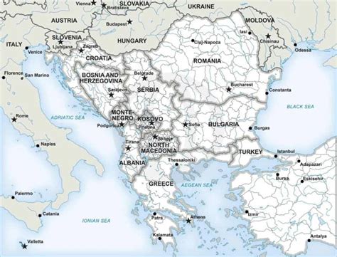 Vector Map Of The Balkans Political One Stop Map