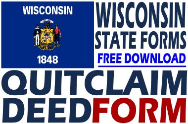 Wisconsin Quit Claim Deed Free Quit Claim Deed Form