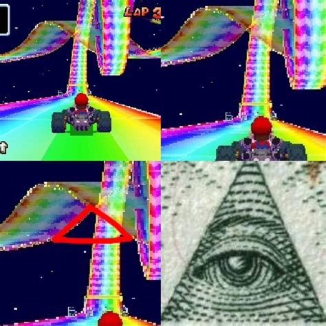 Stop The Illuminati On Twitter Ever Wondered Why Mario Cart Rainbow