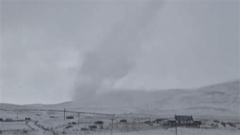 Rare Snow Tornado Spotted On Shetland Islands In Scotland Weather