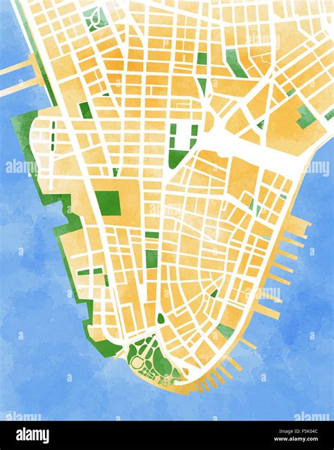 Manhattan Island New York Map United States Map