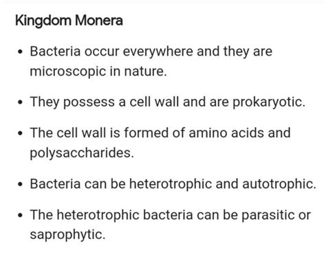 Kingdom Monera Bacteria Occur Everywhere And They Are Microscopic In Na