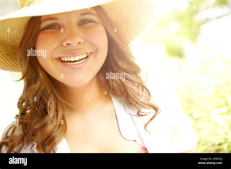 The Perfect Summer Girl Portrait Of A Pretty Young Girl Giving You A