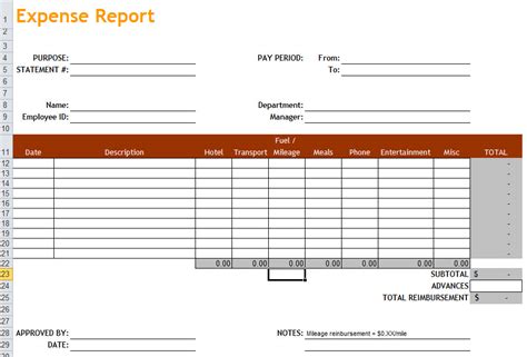 28 Expense Report Templates Word Excel Formats