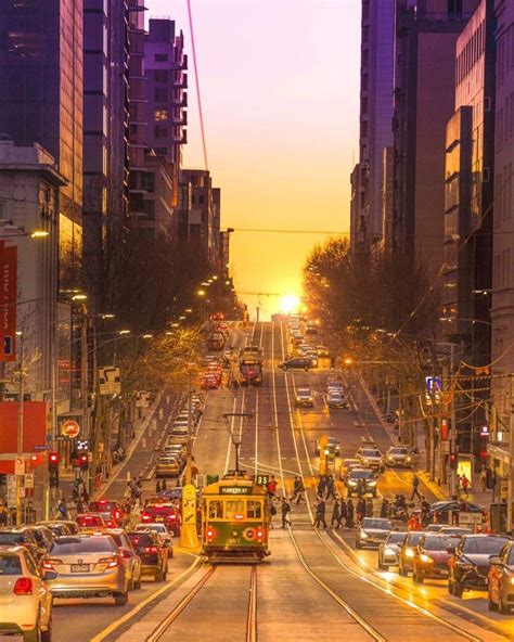 Melbourne sunset | Melbourne, Australia, Travel