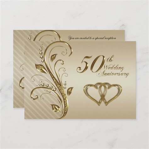 50th Wedding Anniversary Rsvp Card