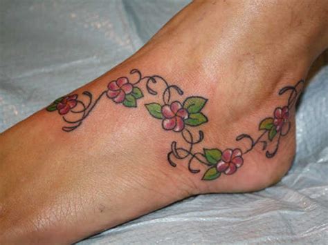 51 Glamorized Foot Flower Tattoos And Designs