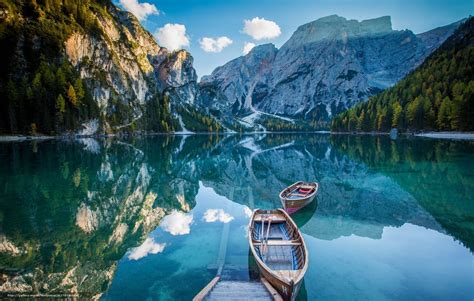 Lake Braies Dolomites Lake Prags Alps Pragser Wildsee South Tyrol