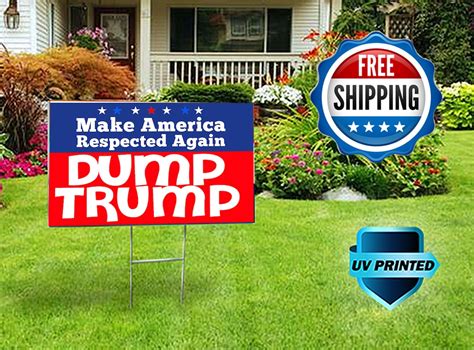 Dump Trump Yard Sign Etsy