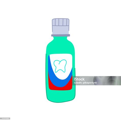 oral mouthwash cartoon vector illustration stock illustration