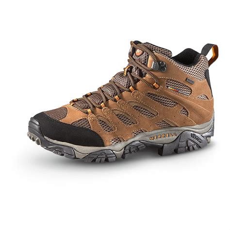 Merrell Men's Waterproof Moab Mid Hiking Shoes, Earth - 192504, Hiking ...