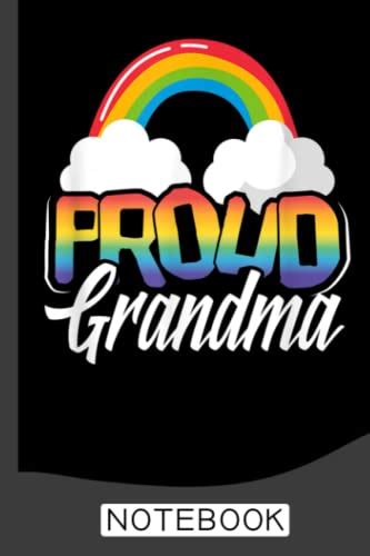 proud grandma gay pride month rainbow lgbt grandmother notebook blank lined journal notebook