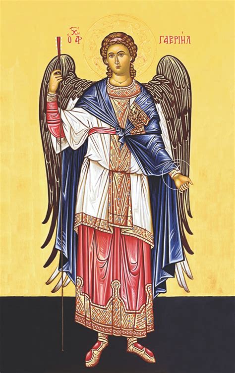 Icon Of The Archangel Gabriel Chief Prince 1ga14 Uncut