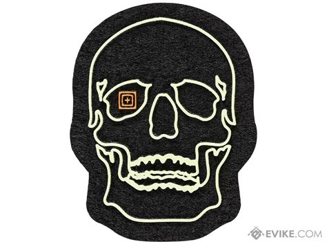 511 Tactical Painted Skull Pvc Morale Patch Color Glow In The Dark