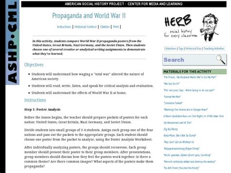 Propaganda And World War Ii Lesson Plan For 10th 11th Grade Lesson