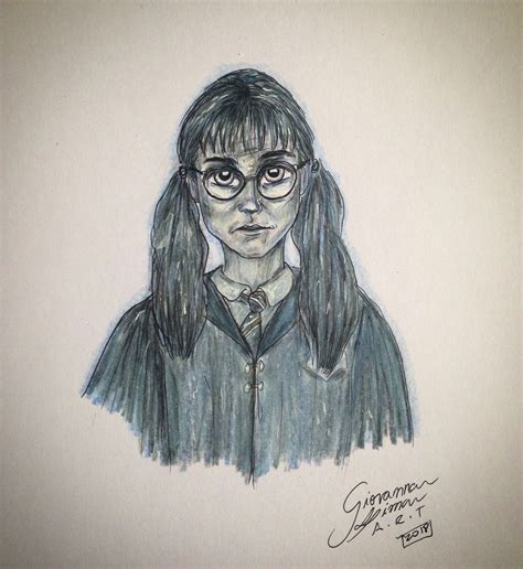 Moaning Myrtle Harrypotter Drawing Art Illustration Ilustracao Harrypotterfan