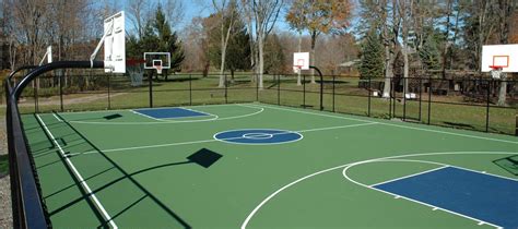 Check out these five slam dunk homes for sale that will get you ready for game time with their amazing indoor basketball courts. Outdoor Basketball Court Construction & Resurfacing in ...