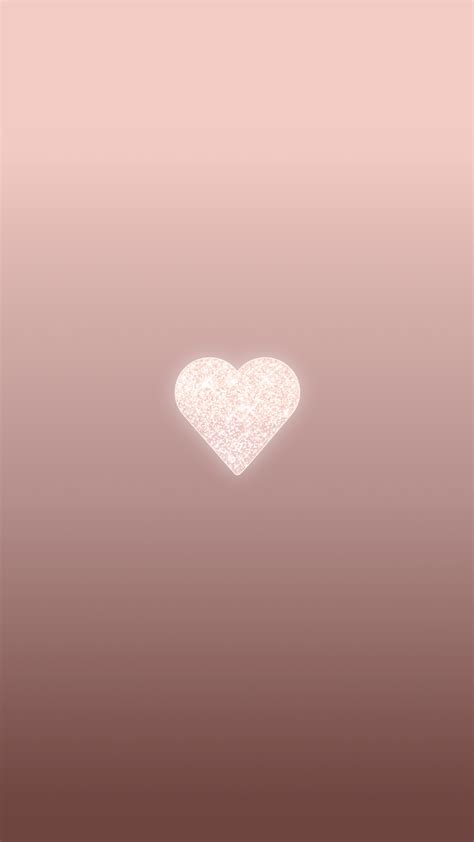 Rose Gold Heart Phone Wallpaper Background Lock Screen Designs