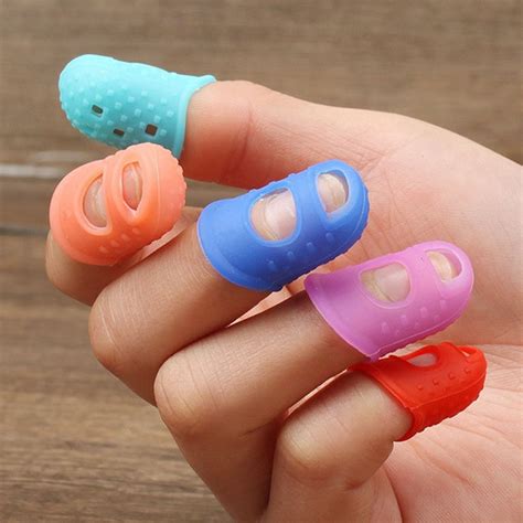 Yesbay 5pcs Fingertip Breathable Elastic Silicone Strong Construction