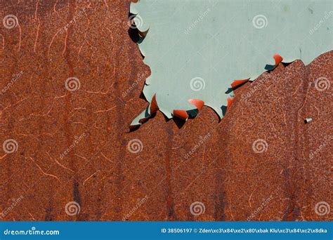 Peeling Paint On Rusty Metal Stock Image Image Of Metal Broken 38506197