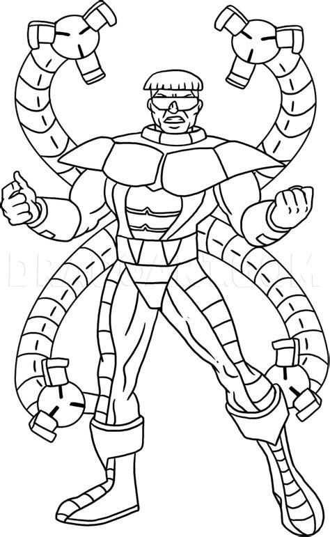 How To Draw Doctor Octopus Step By Step Drawing Guide By Dawn