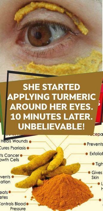 She Started Applying Turmeric Around Her Eyes 10 Minutes Later