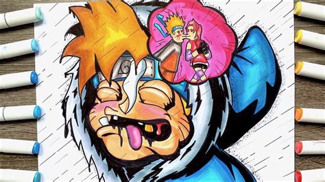 COMO COLOREAR NARUTO BEBE - YouTube