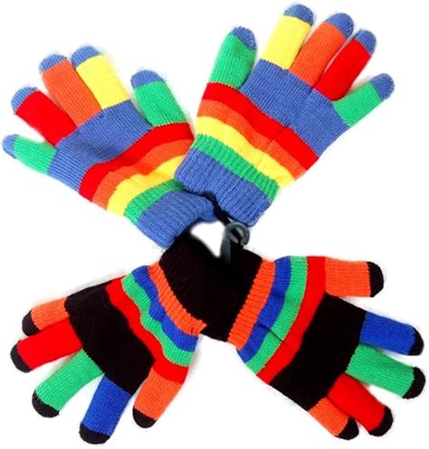 Kids Winter Magic Gloves 2 Pairs Of Stetch Lined Gloves For Children