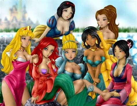 Disney Princesses Sexy Cartoon Illustration Via Facebook Com