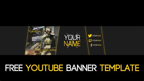 20 Gaming Banner Template Free Psd Images Youtube Banner Template