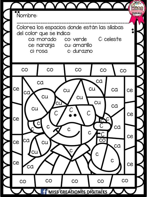 Aprendo Silabas Coloreando Pdf Preschool Tracing Alphabet Activities