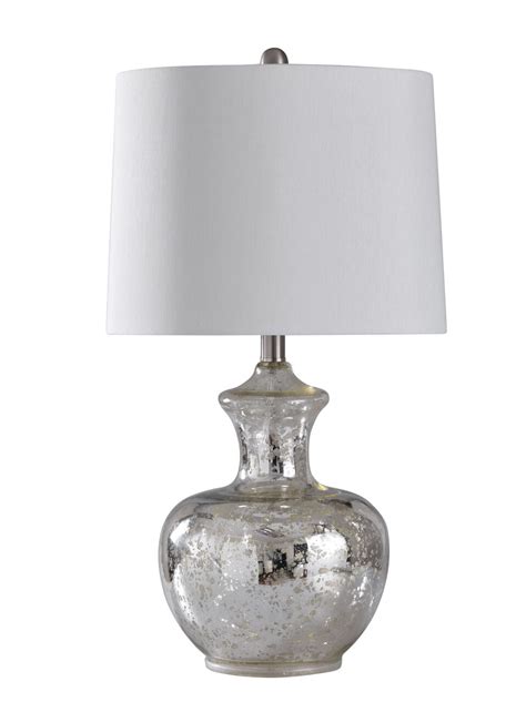 Mercury Glass Table Lamp Silver Mercury Off White