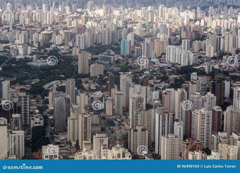 Aerial View Sao Paulo City Brazil Stock Photo Image Of Paulo
