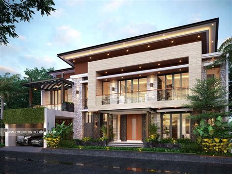 Mrs Selda Modern House 2 Floors Design Kutai Kalimantan Timur