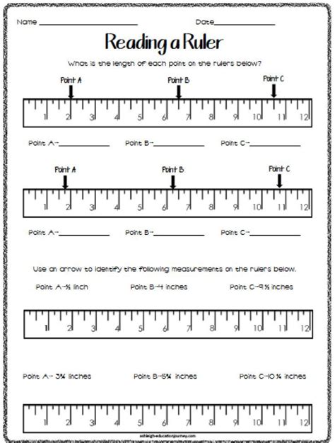 Free Printable Ruler Measurement Worksheets