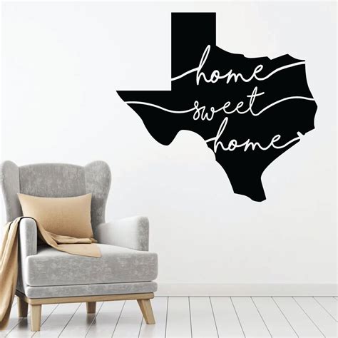 Find great deals on ebay for home sweet home wall stickers. Texas Home Sweet Home State Silhouette Vinyl Decor Wall ...