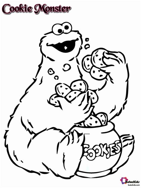 Is your child really into something specific? Printable-Cookie-monster-coloring-page - BubaKids.com
